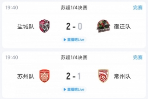 苏超综述：常州遭苏州压哨制胜+丢点无缘绝平，盐城主场2-0轻取宿迁